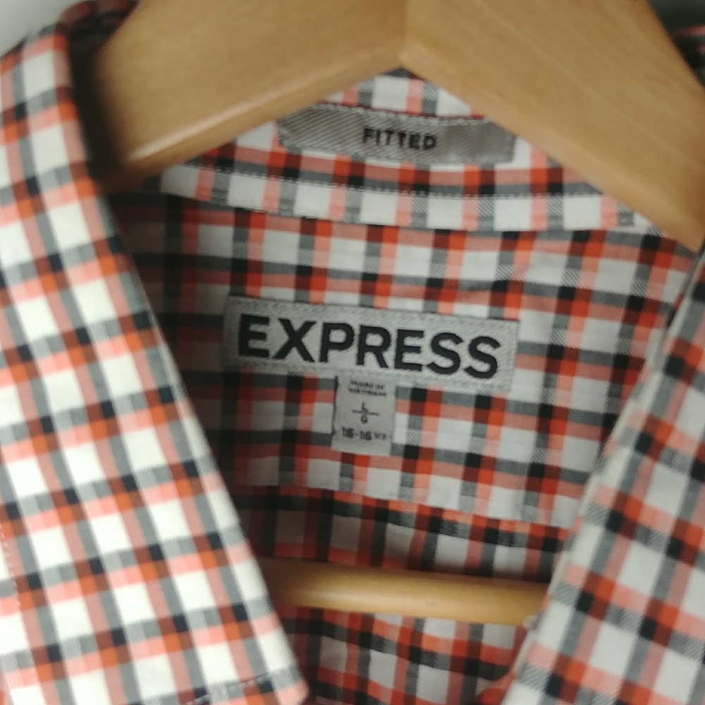 Express Fitted Plaid Shirt - Picture 3 of 9